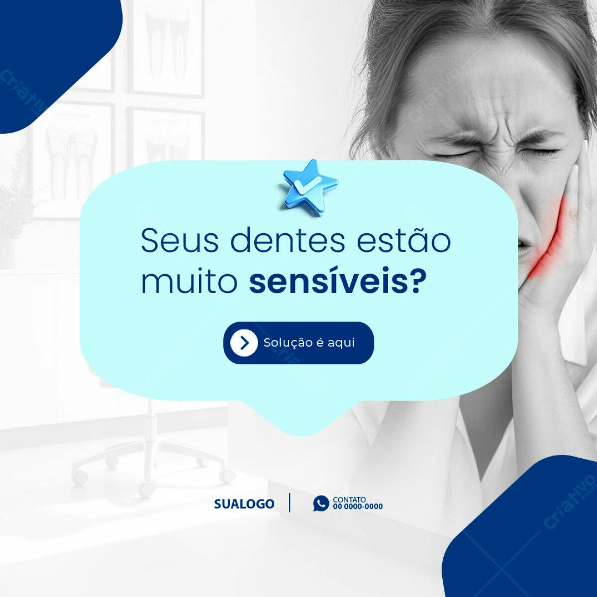 Banner Sensibilidade Dental PSD Editável