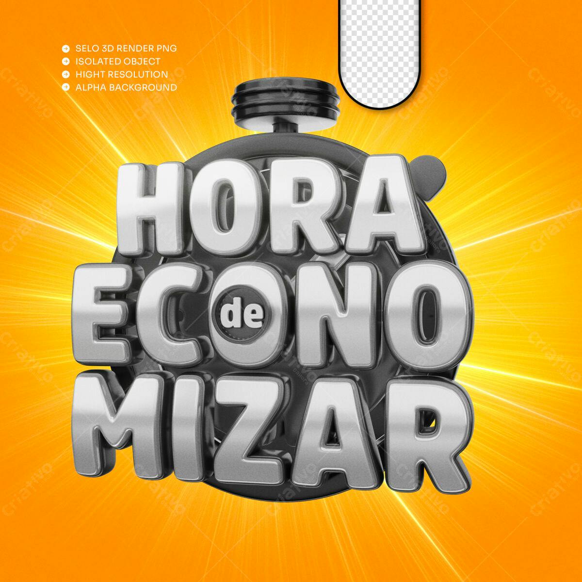 Selo 3D promocional metálico prata e preto