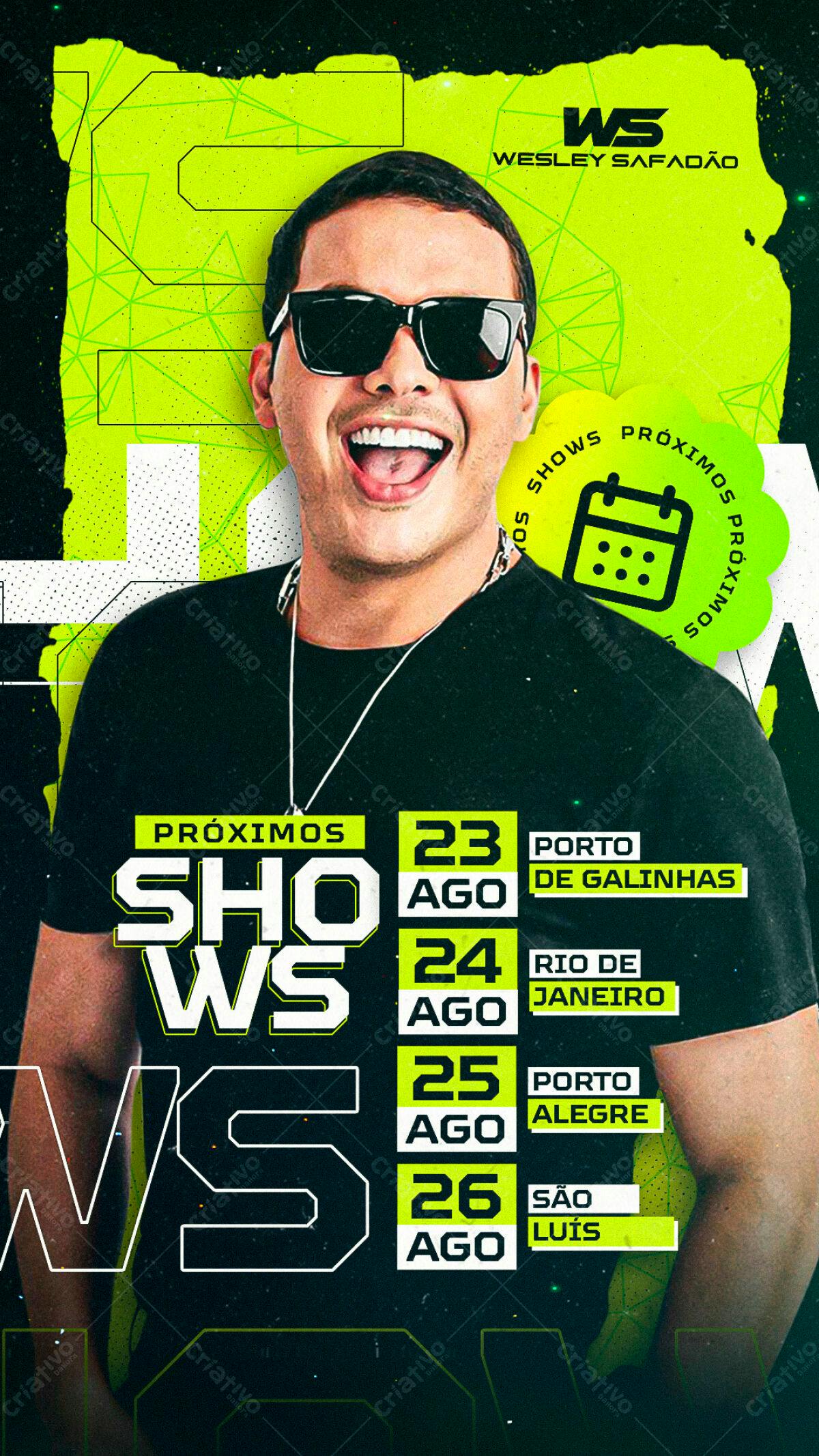 Flyer para Shows Wesley Safadão PSD Editável