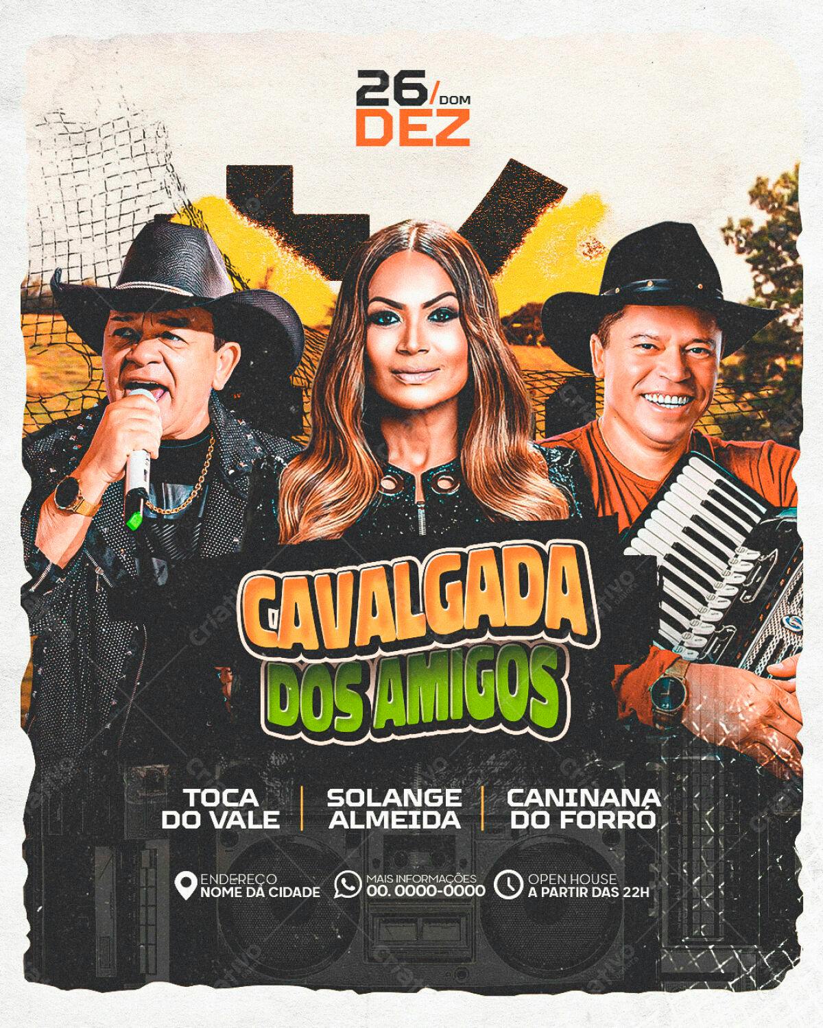 Flyer Cavalgada dos Amigos PSD Editável