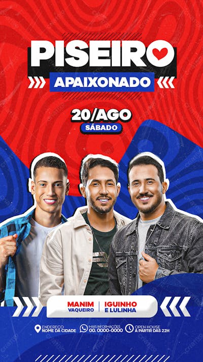 Psd Premium Piseiro Apaixonado 3 Story