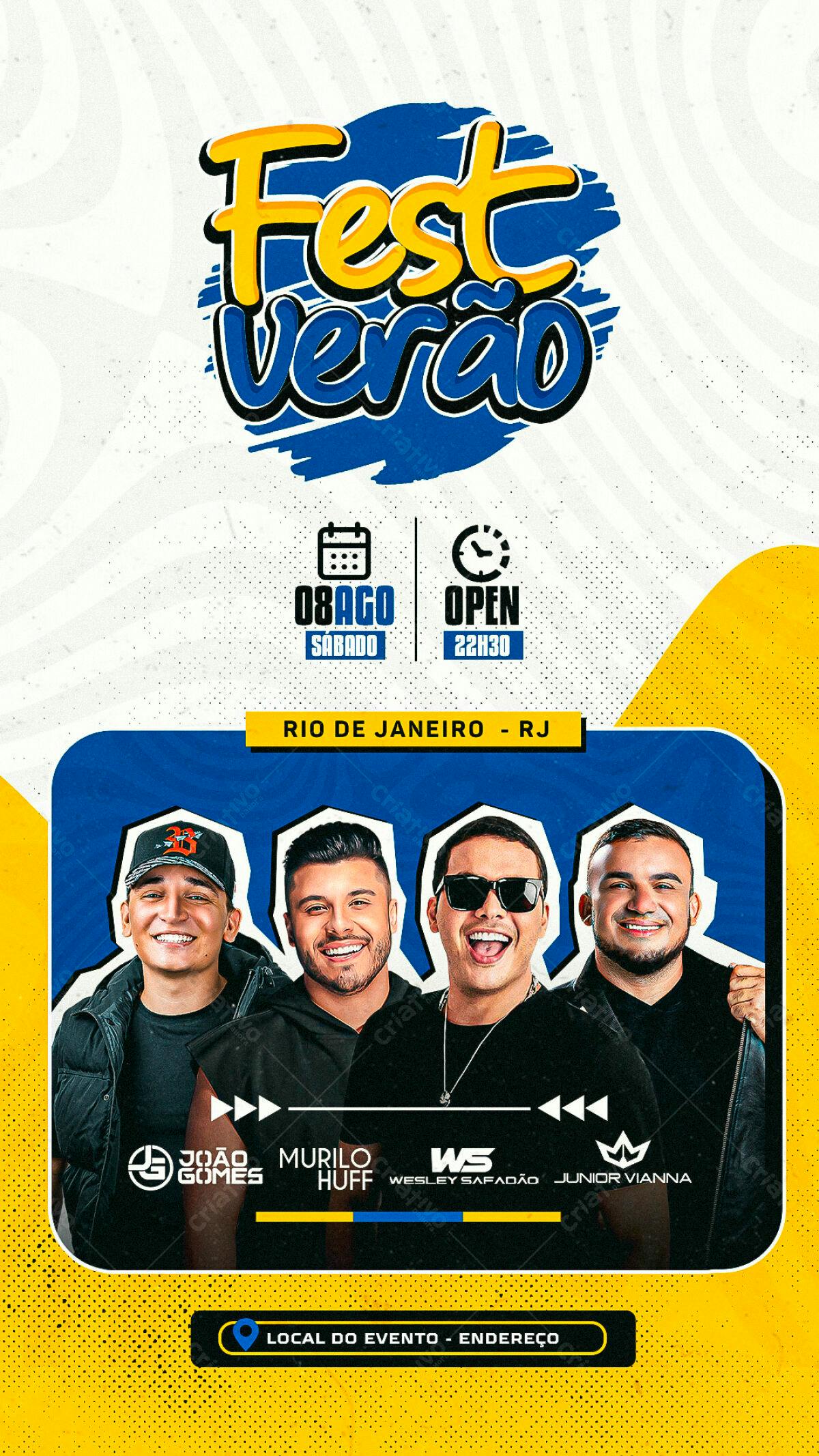 Flyer Festa de Verão PSD Editável