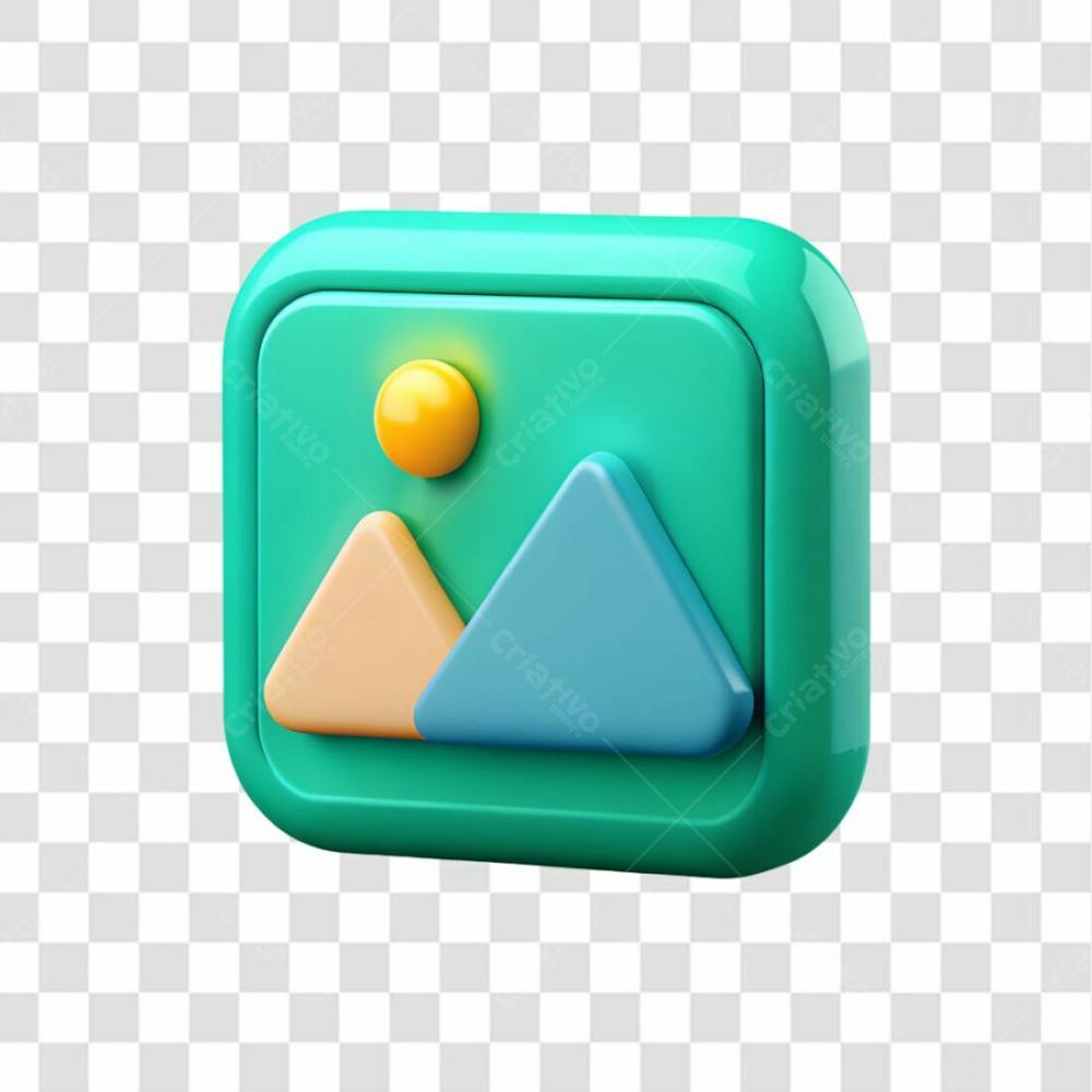 Ícone Imagem Elemento 3D Para Composição Png Ia