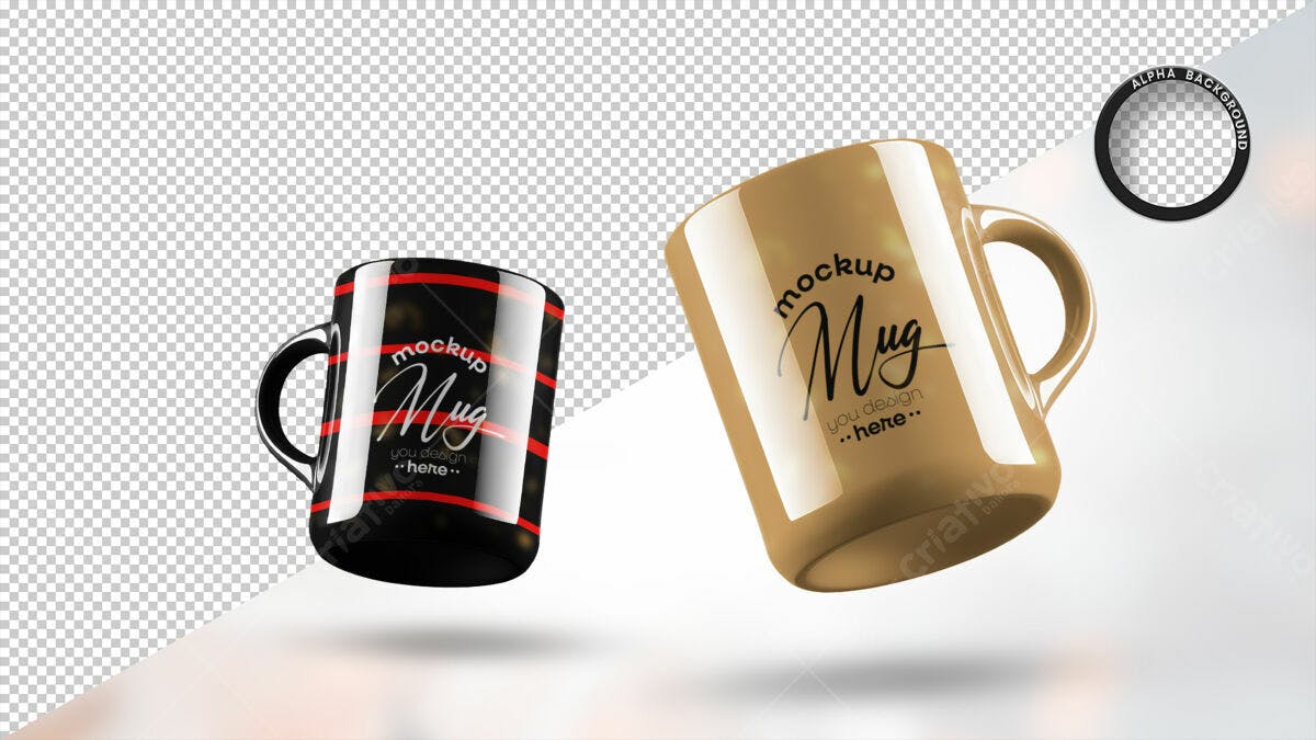 Mockup Caneca PSD Editável