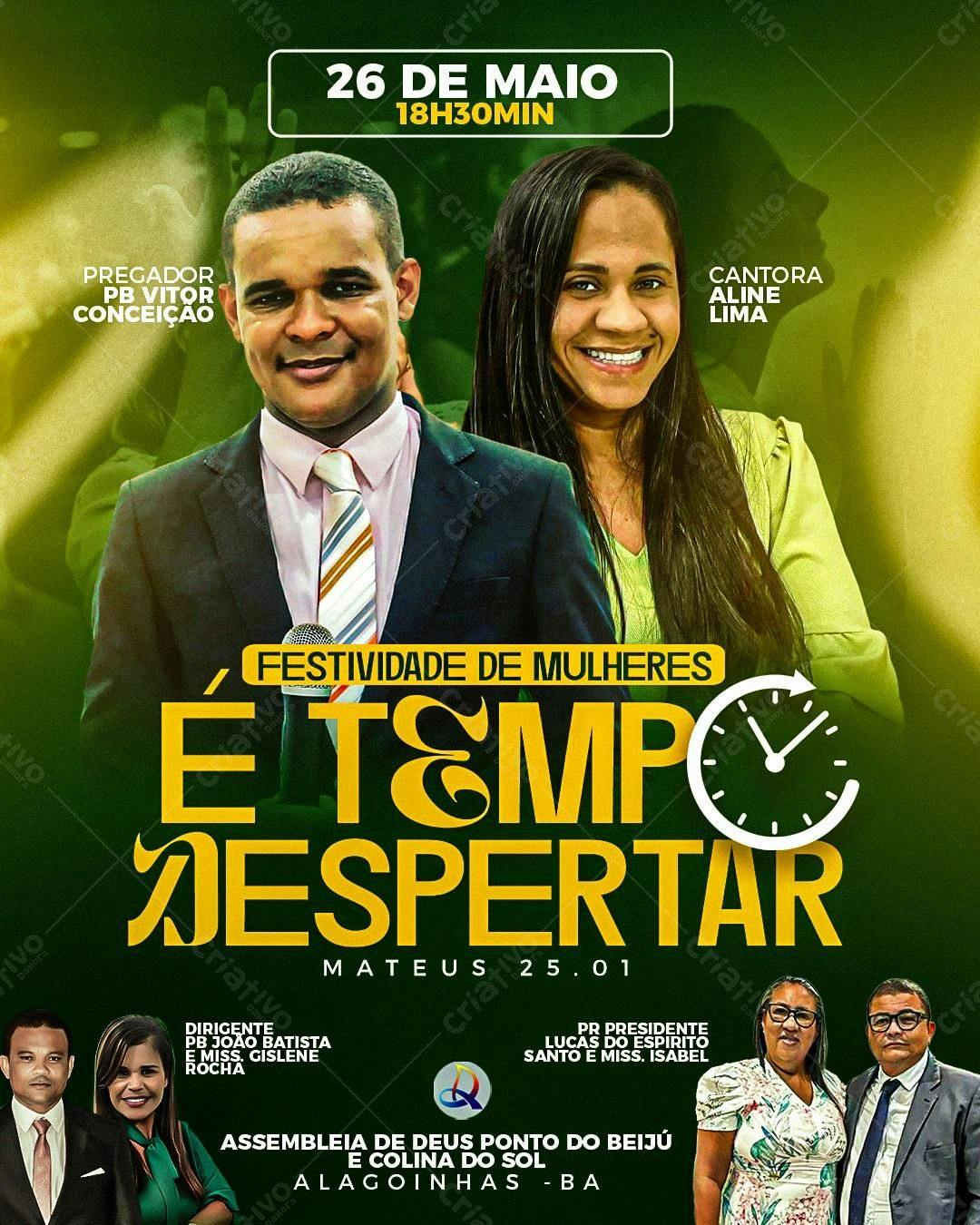 Flyer para Festividade de Mulheres PSD Editável
