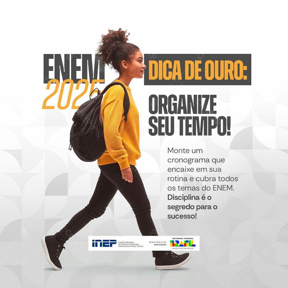 Social Media Enem 2025 Organize Seu Tempo