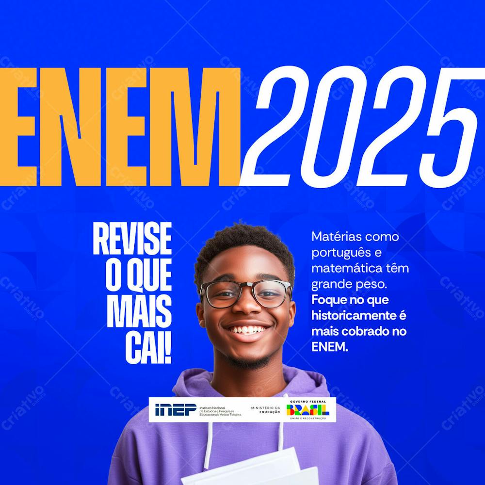 Social Media Enem 2025 Revise O Mais Cai