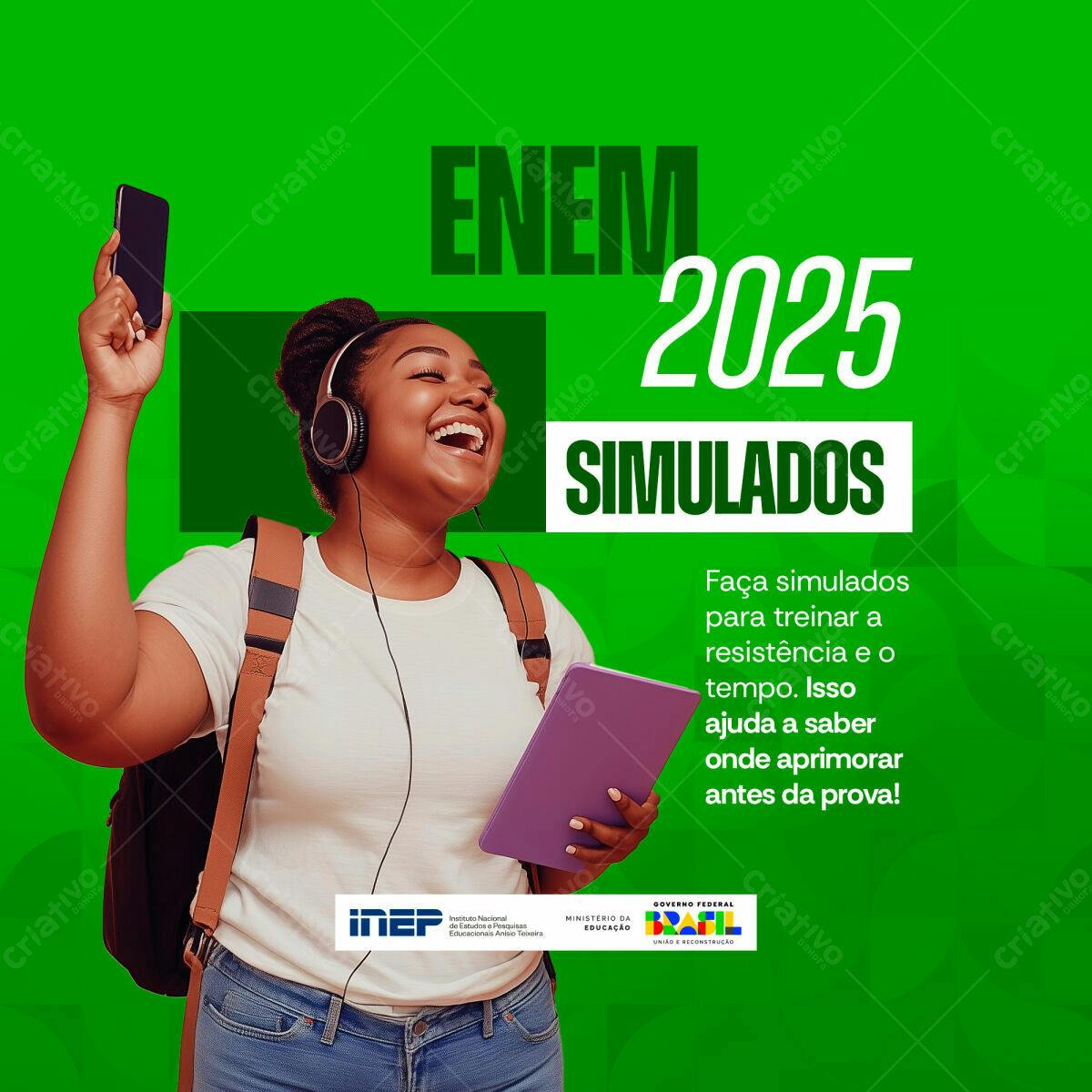 Flyer para ENEM 2025 Simulados PSD Editável