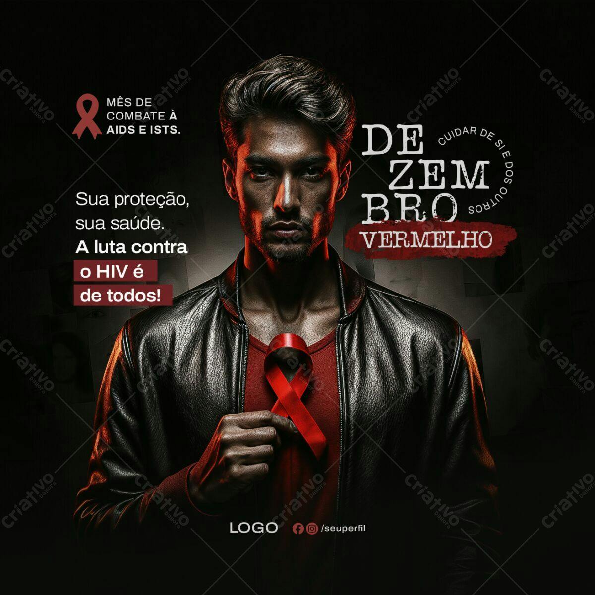 Flyer Dezembro Vermelho PSD Editável