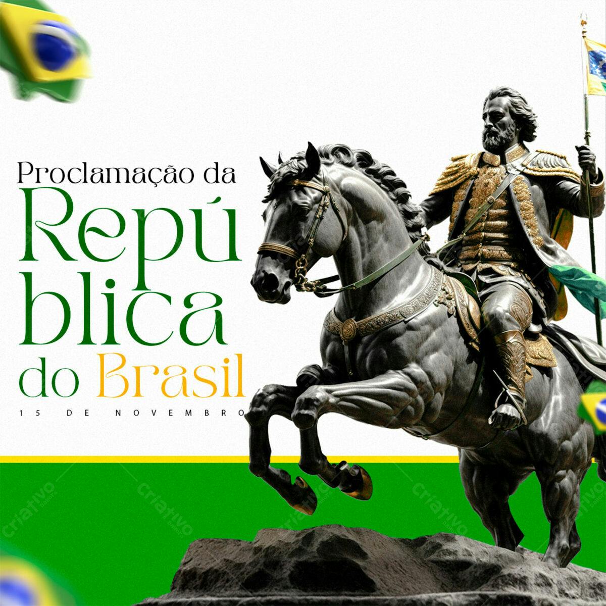 Flyer Proclamação da República do Brasil PSD Editável