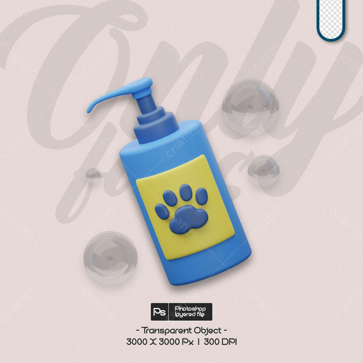Mockup de Shampoo para Pet PSD Editável