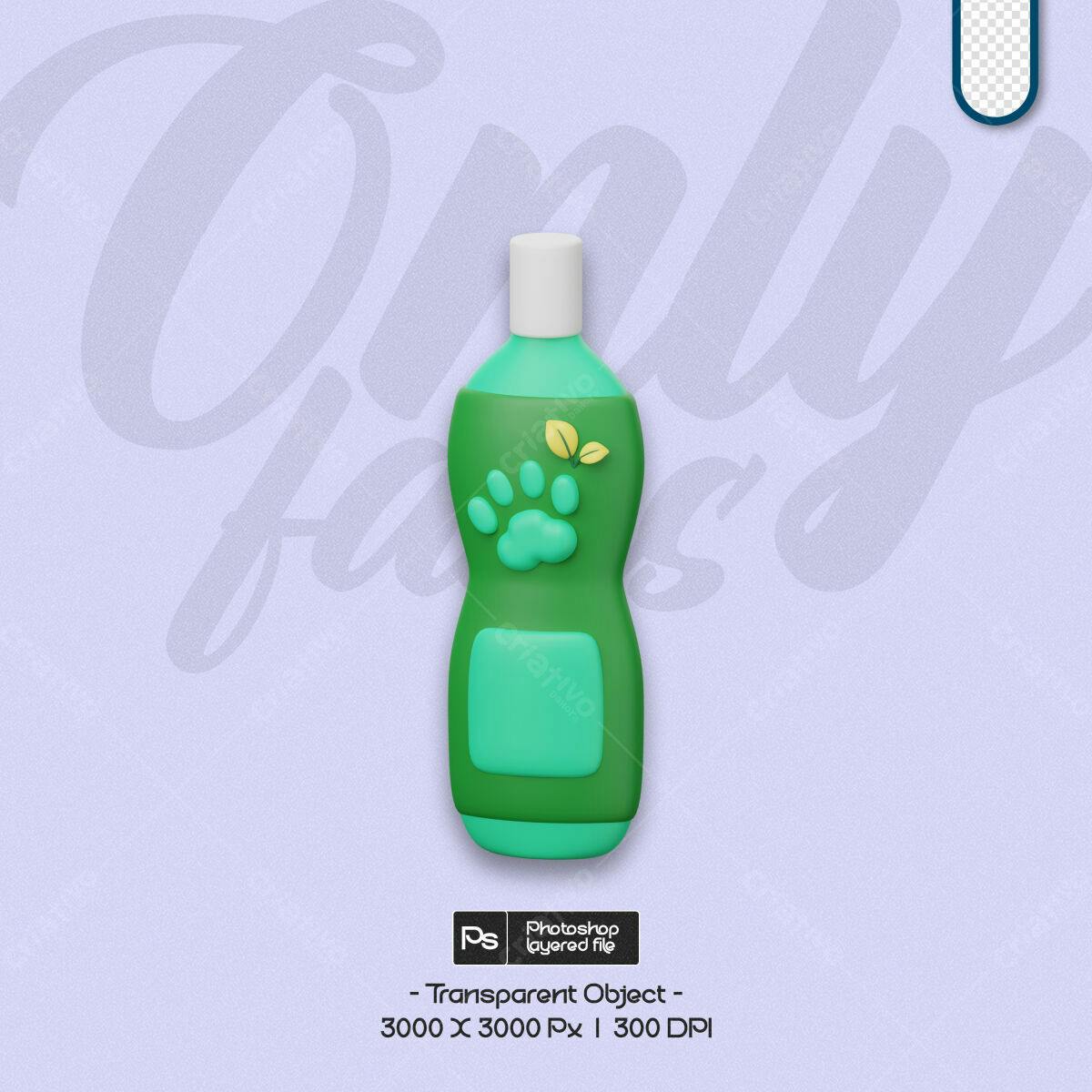 Modelo de Shampoo para Pet PSD Editável