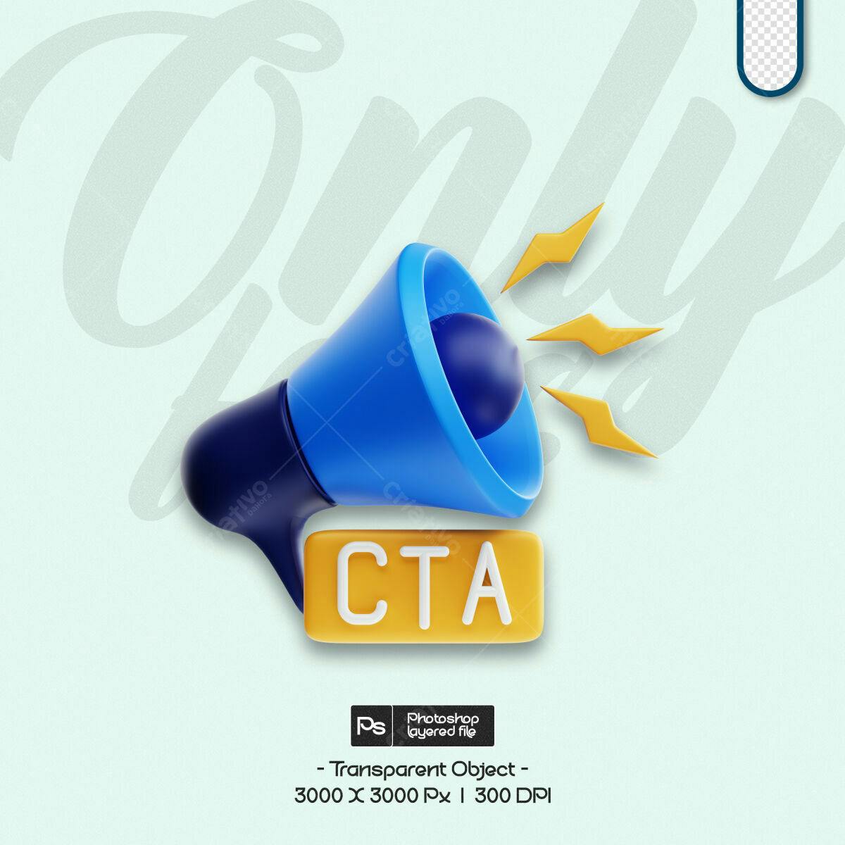 PSD Megaphone com CTA para Anúncios PSD Editável