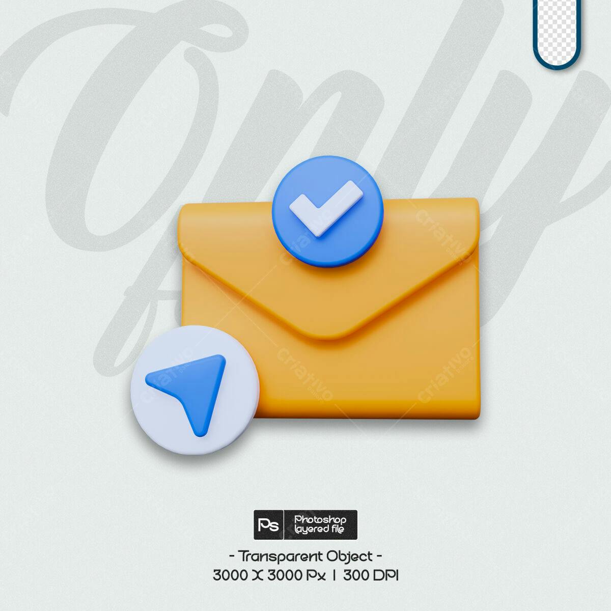 Ícones 3D de Email e Localização PSD Editável
