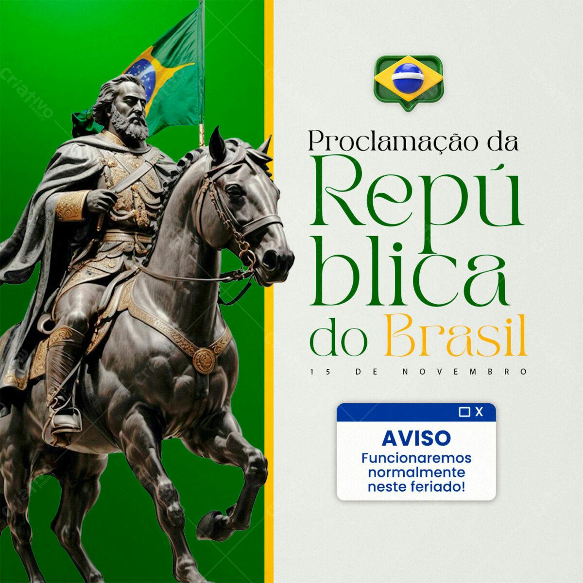 Post para o Dia da Proclamação da República PSD Editável