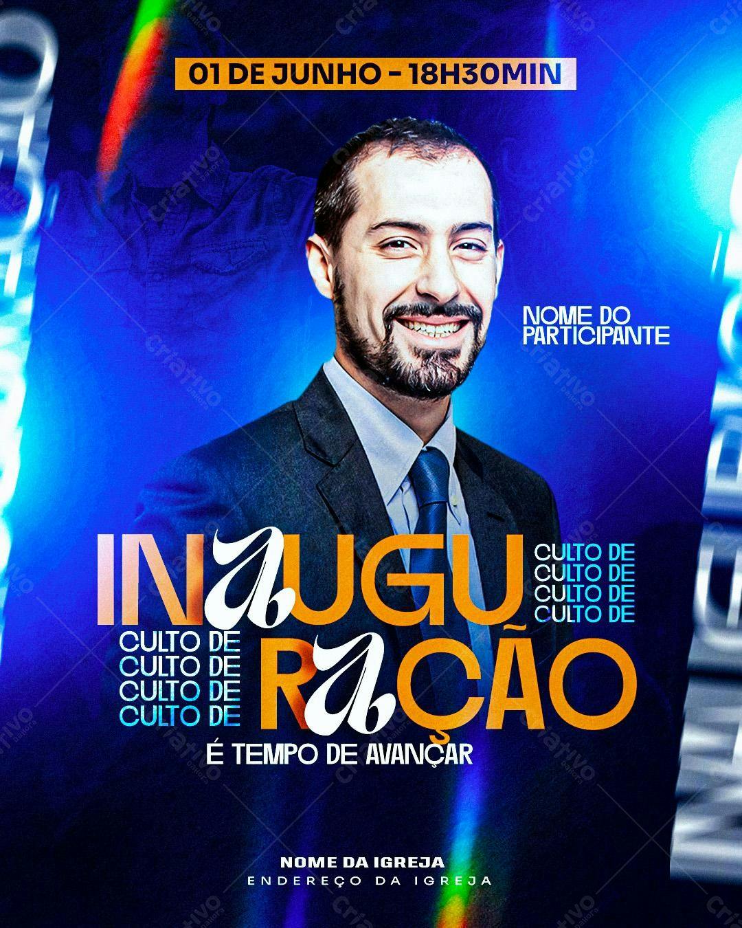 Flyer para Inauguração de Igreja PSD Editável