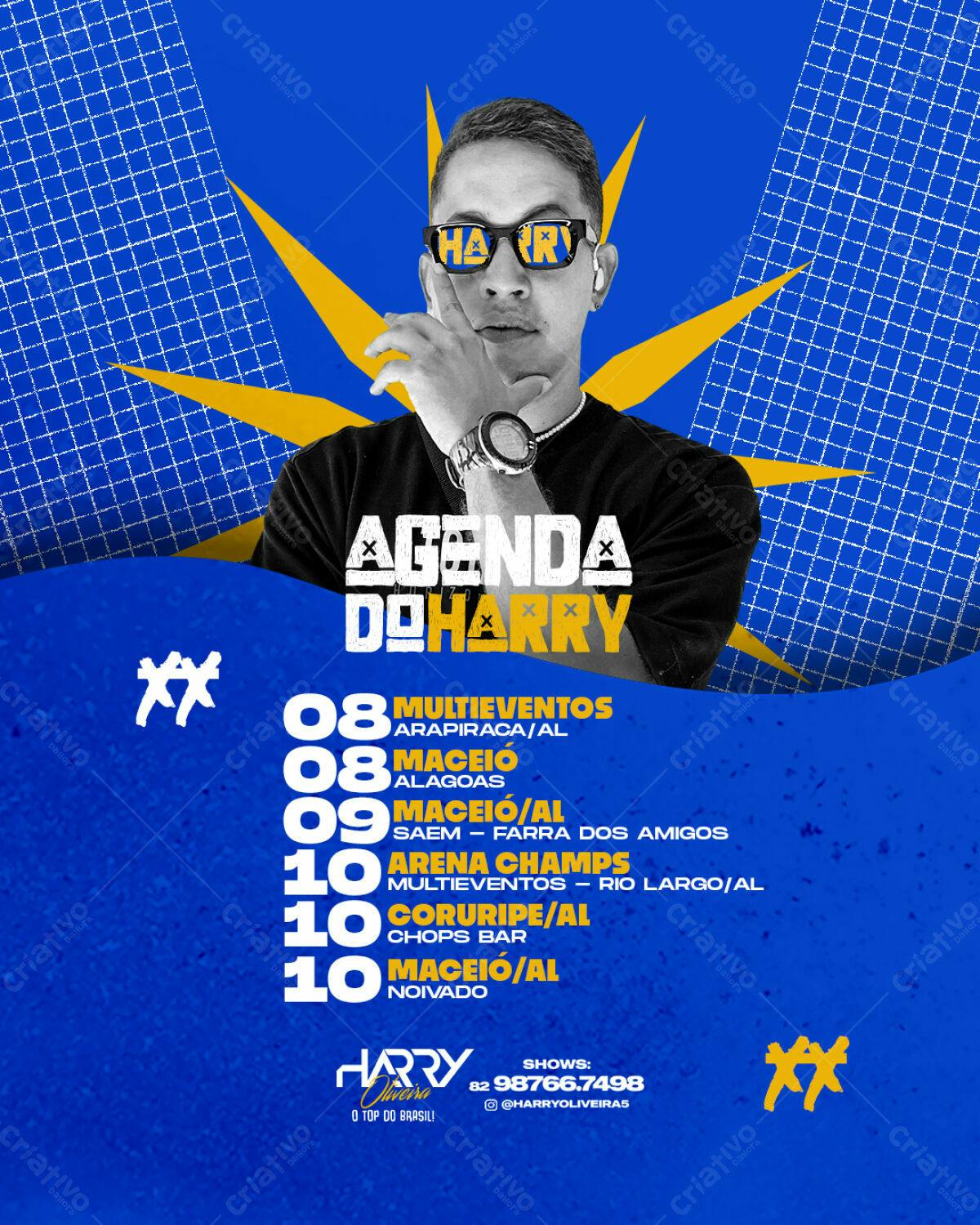 Flyer Agenda do Harry PSD Editável