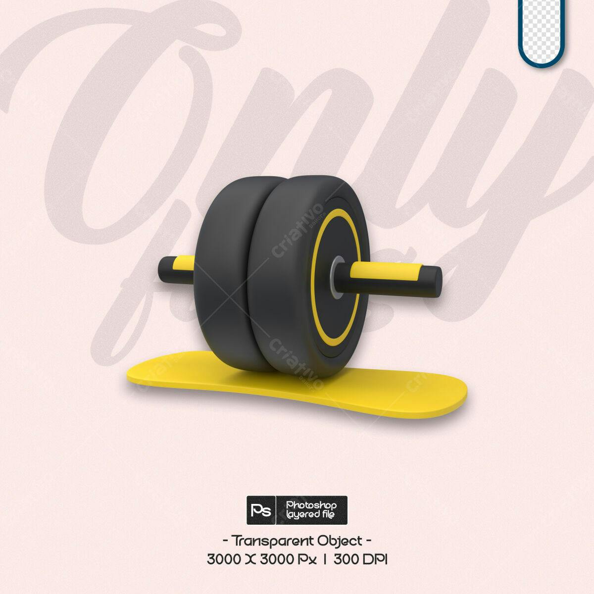 Mockup de Abdominal Wheel PSD Editável