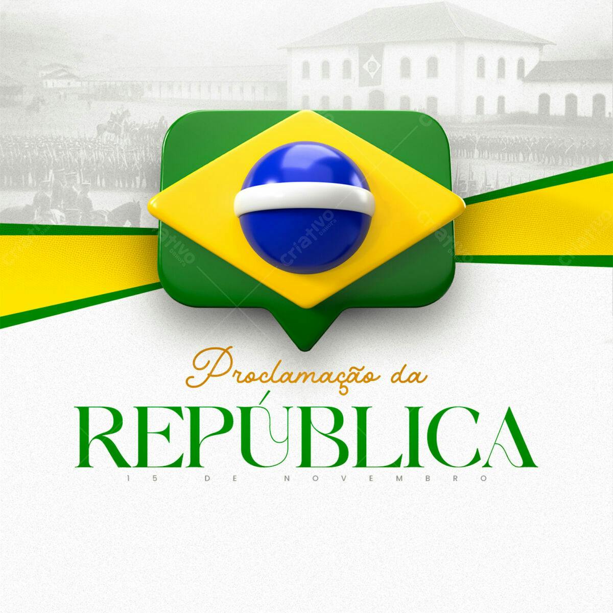 Flyer Proclamação da República PSD Editável