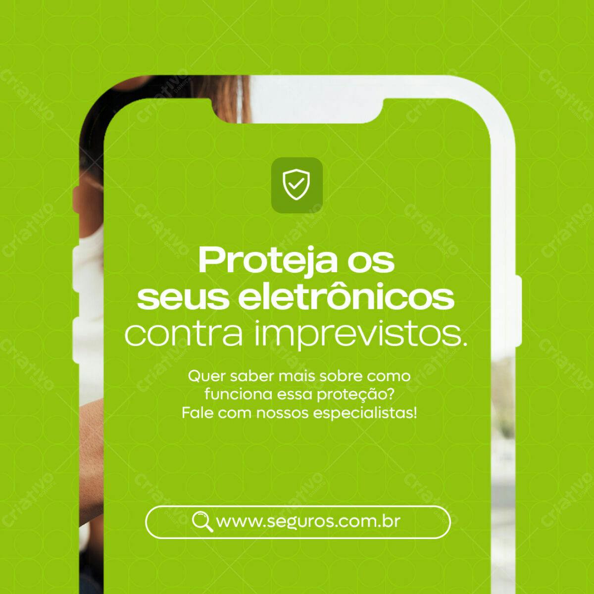 Post para Redes Sociais Seguro Eletrônicos PSD Editável
