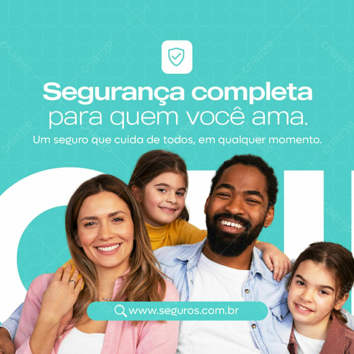 Post para Seguro Familiar PSD Editável