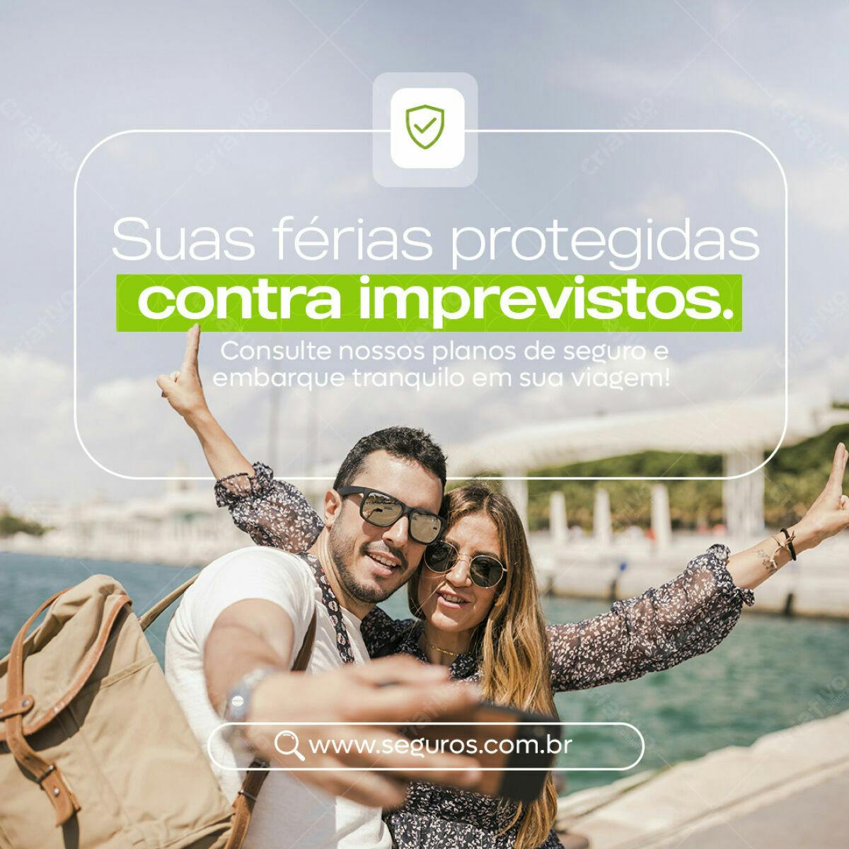 Postagem Instagram Seguro Viagem PSD Editável