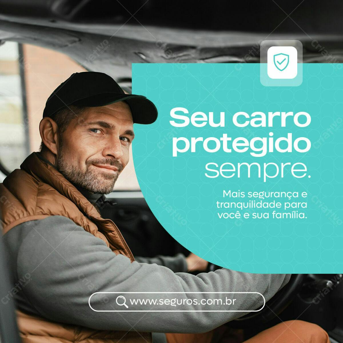 Post para Seguro Auto PSD Editável