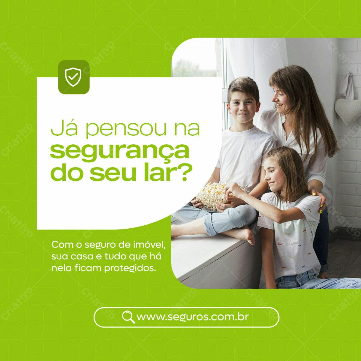 Post para Seguro Residencial PSD Editável