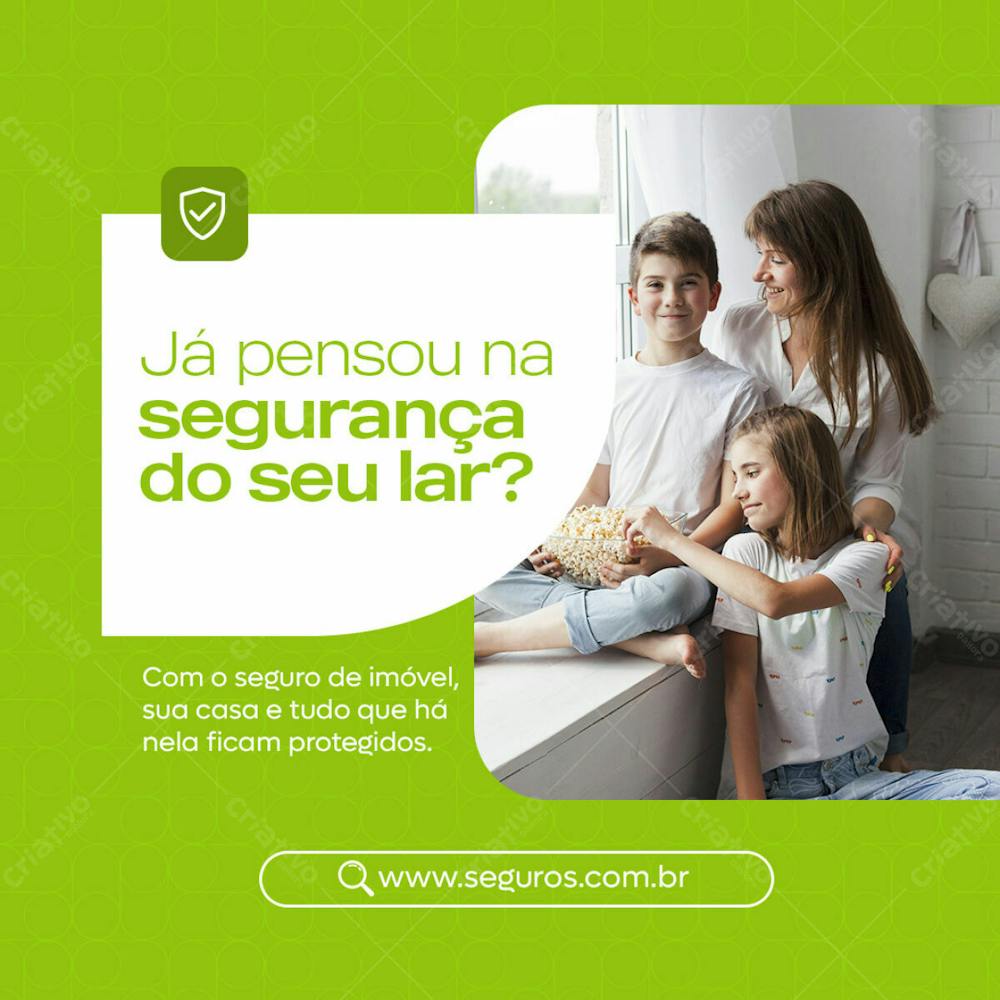 Seguro Imóveis Seguros Feed Psd Editável