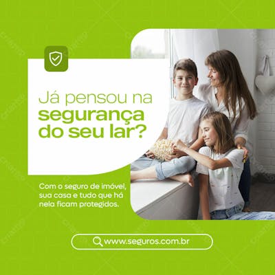 Seguro Imóveis Seguros Feed Psd Editável
