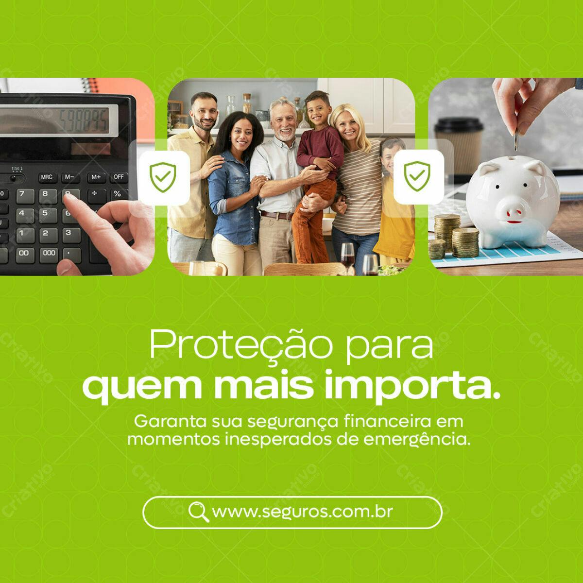 Post para Seguro de Família PSD Editável