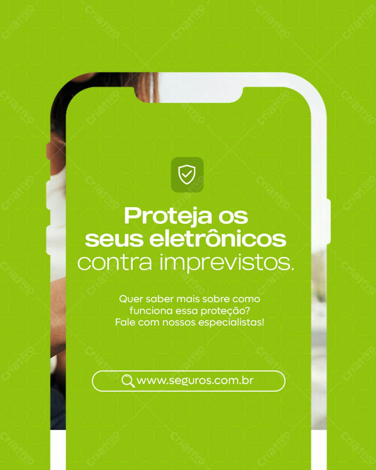 Post para Redes Sociais Seguro Eletrônicos PSD Editável