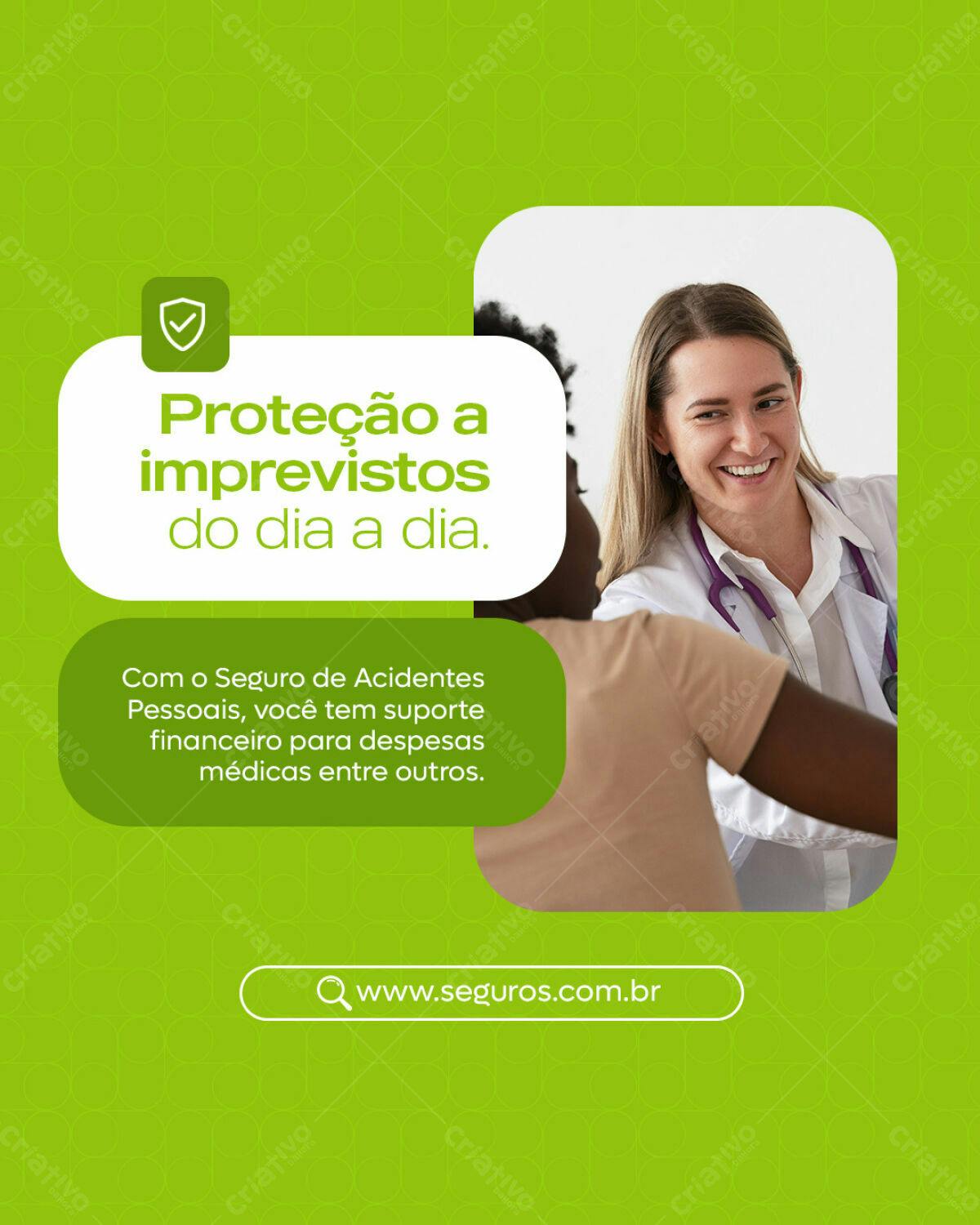 Post para Instagram Seguro de Saúde PSD Editável