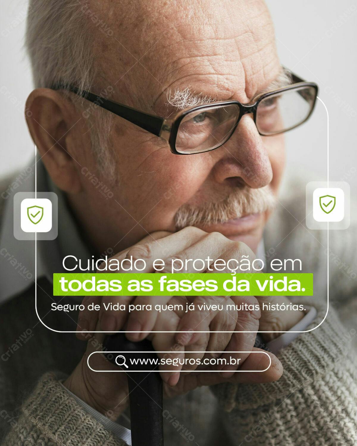 Postagem Seguro de Vida Idoso PSD Editável