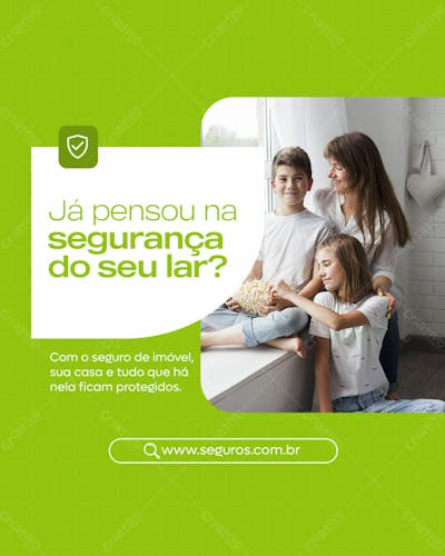 Seguro Imóvel Seguro Social Media Feed Psd Editável