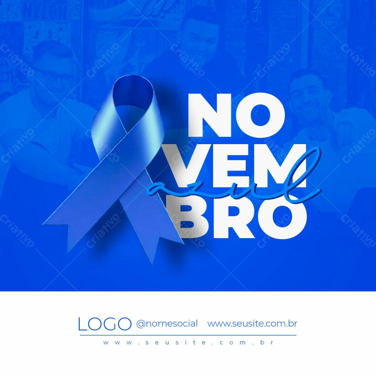 Post para Novembro Azul PSD Editável