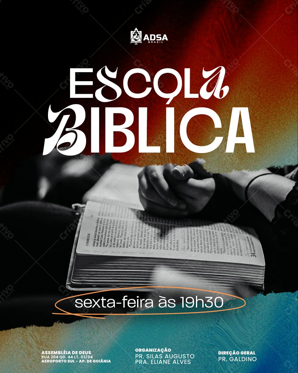 Psd Flyer Culto De Escola Bíblica Dominical