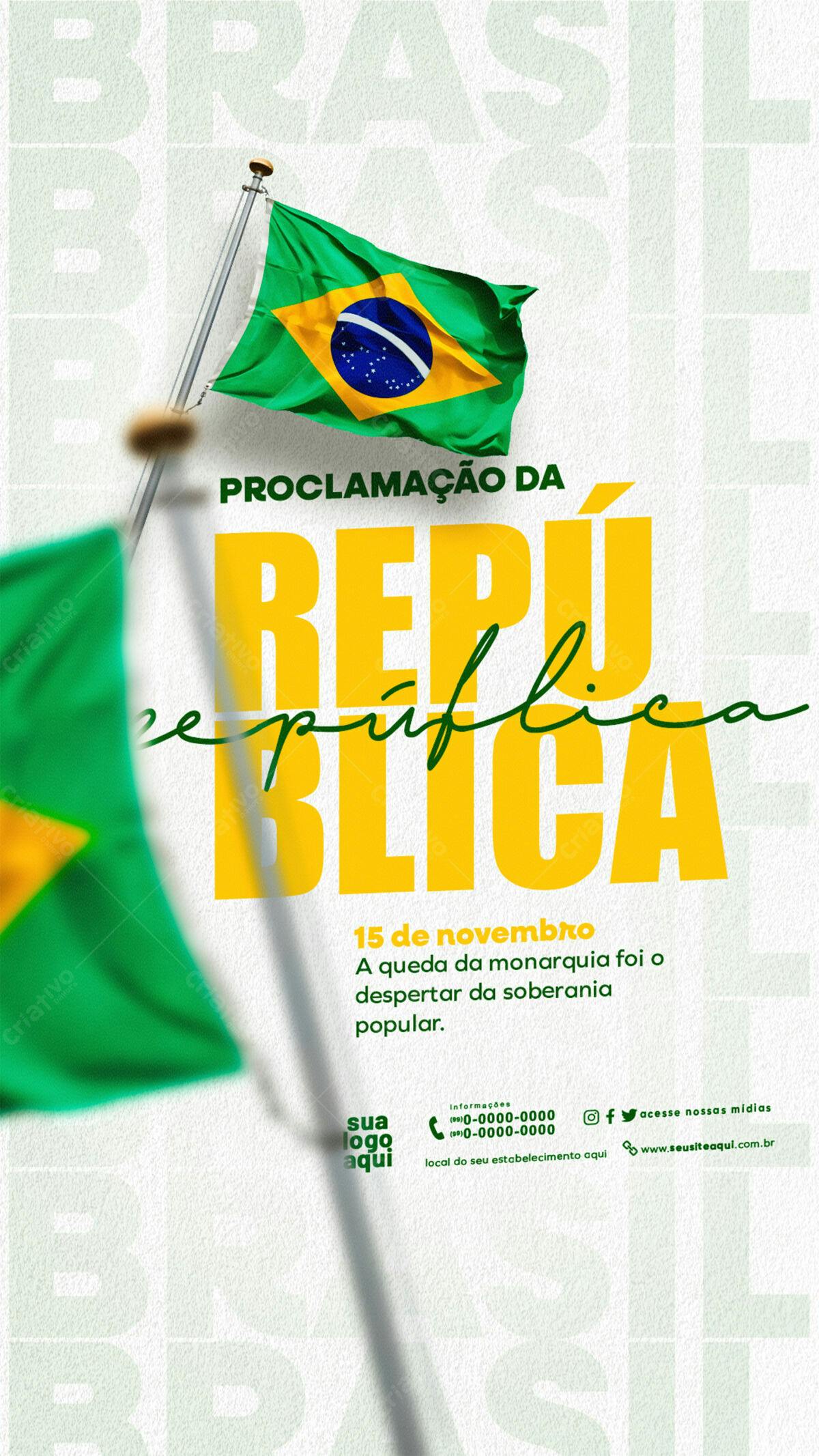 Flyer Proclamação da República PSD Editável