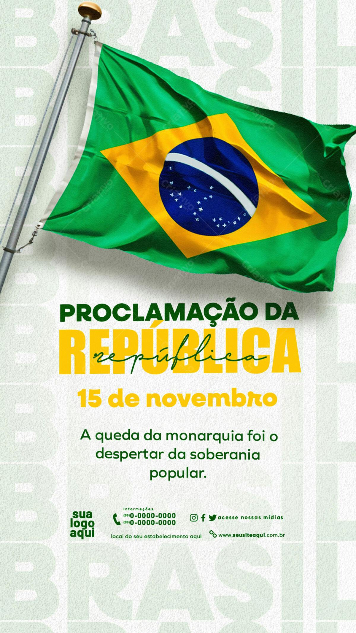 Flyer Proclamação da República PSD Editável