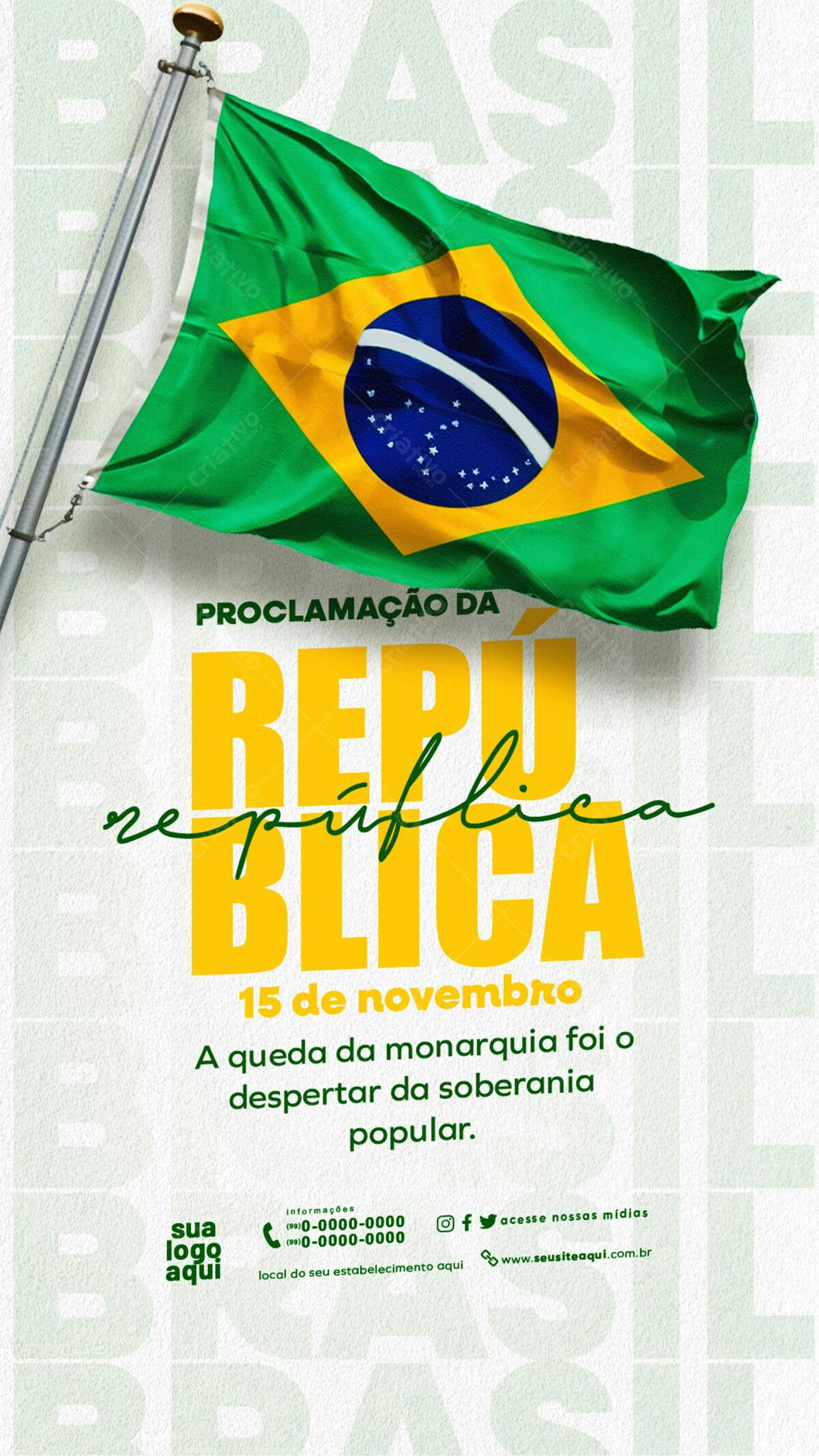 Flyer Proclamação da República PSD Editável