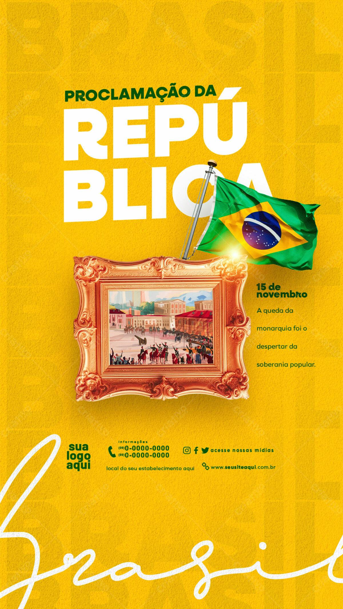 Flyer Proclamação da República PSD Editável