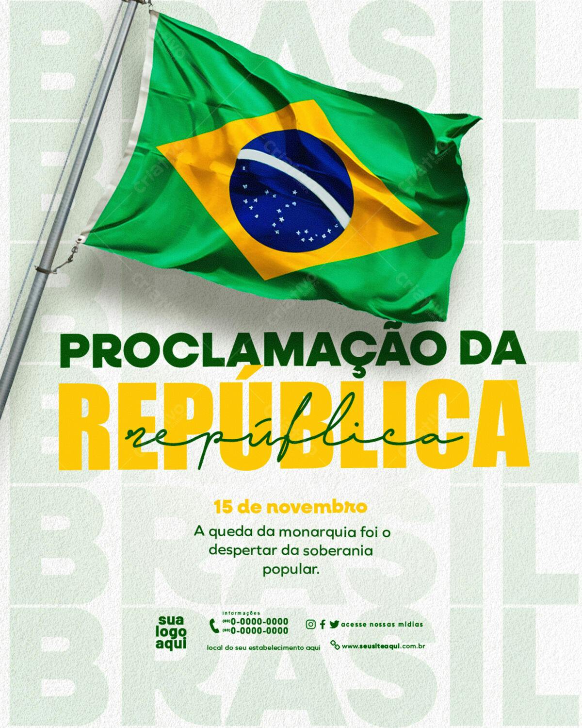 Flyer Proclamação da República PSD Editável