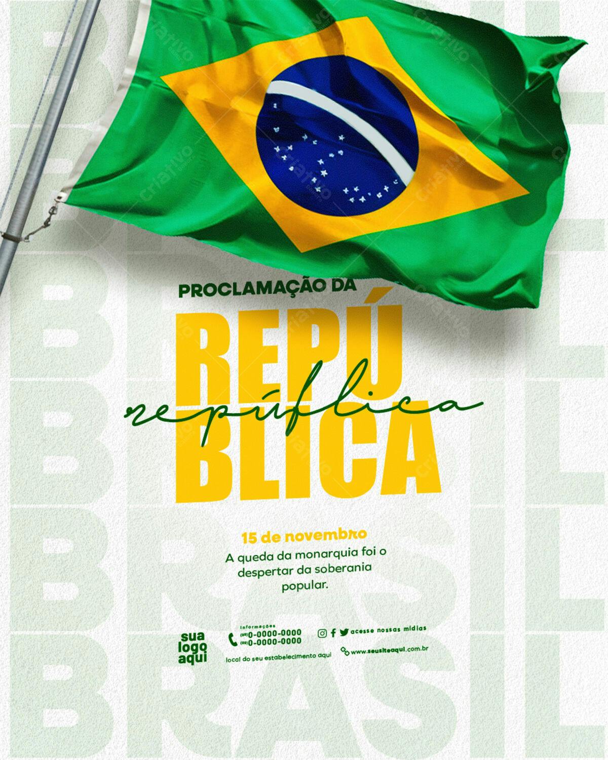 Flyer Proclamação da República PSD Editável