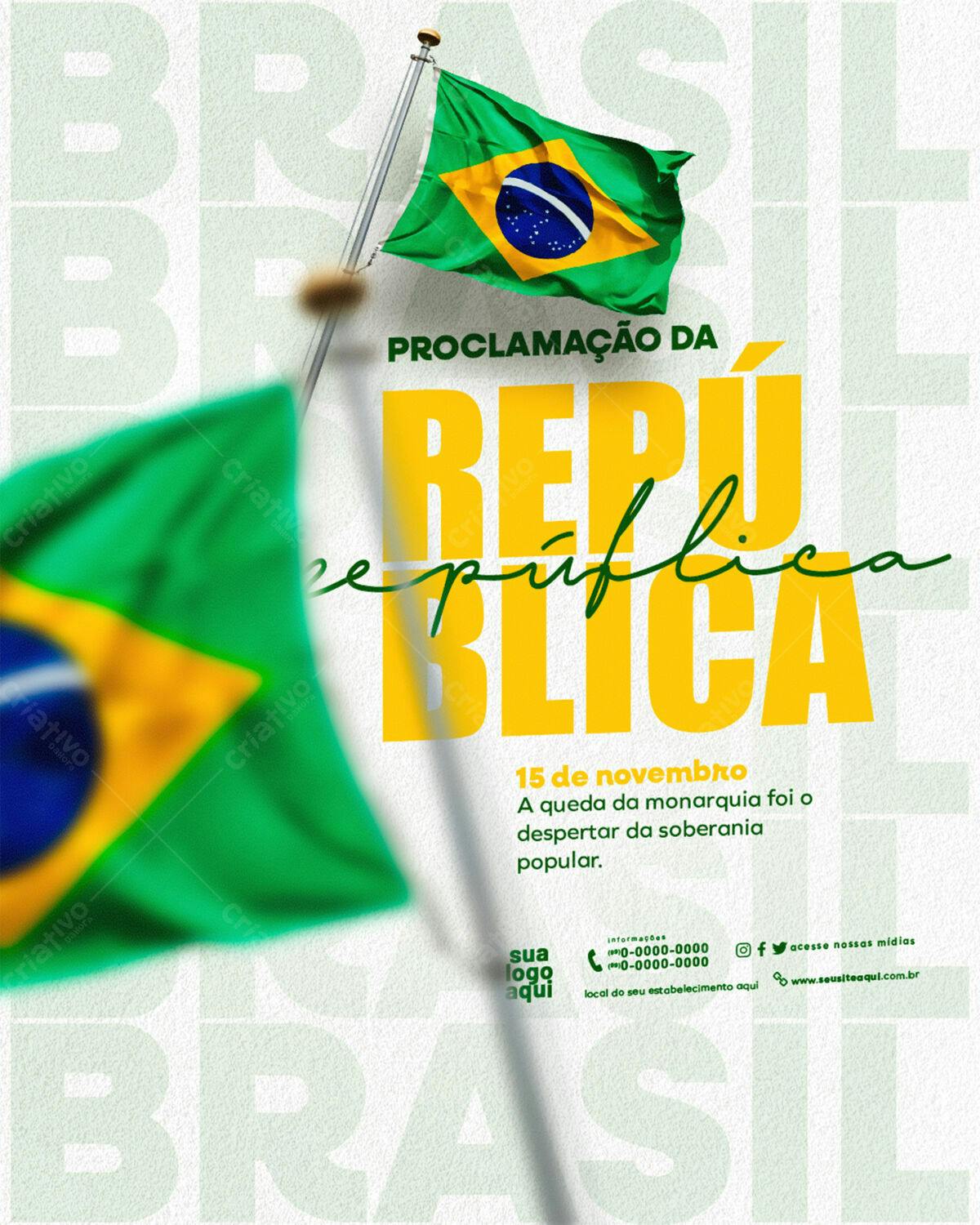 Flyer Proclamação da República PSD Editável