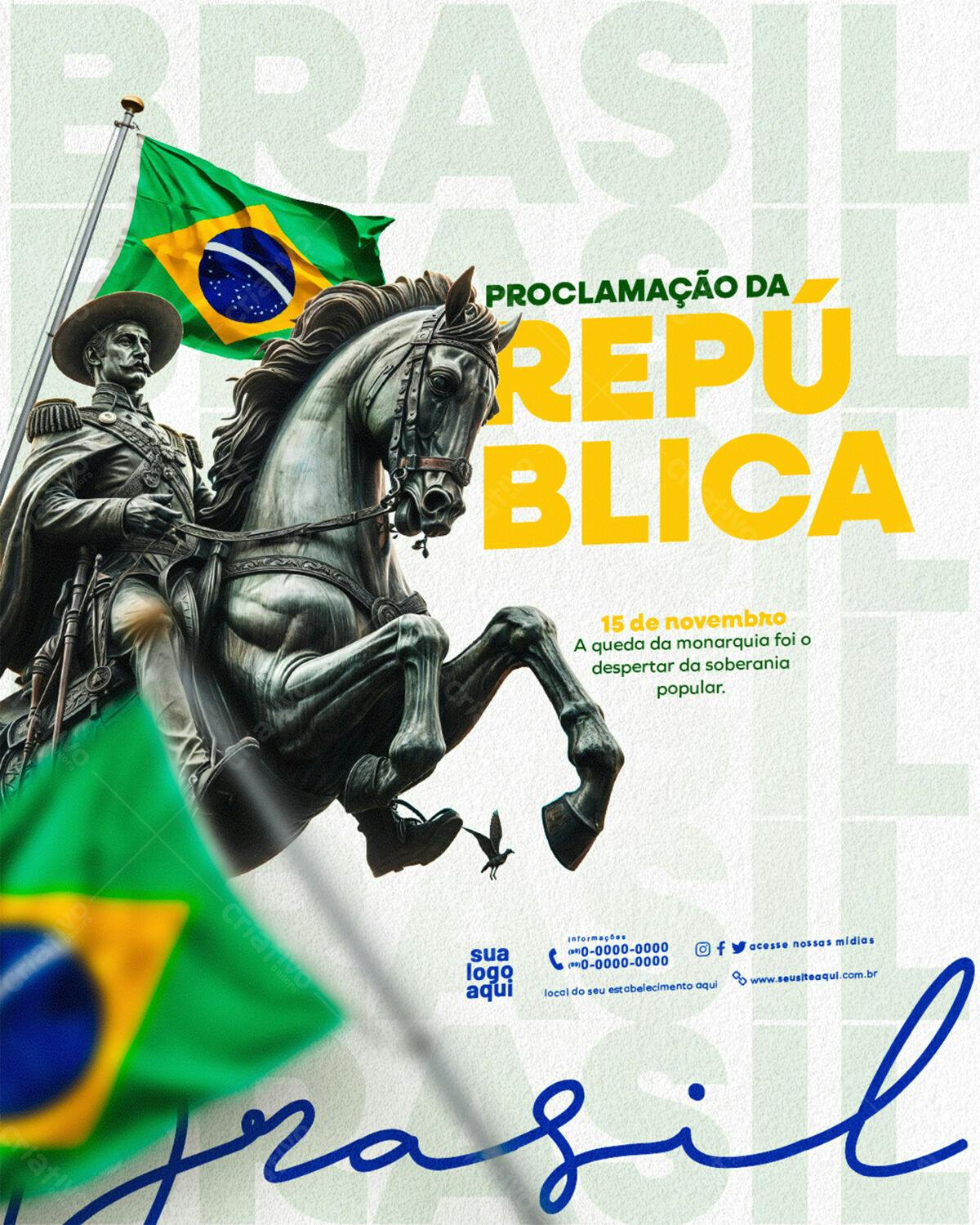 Flyer Proclamação da República PSD Editável