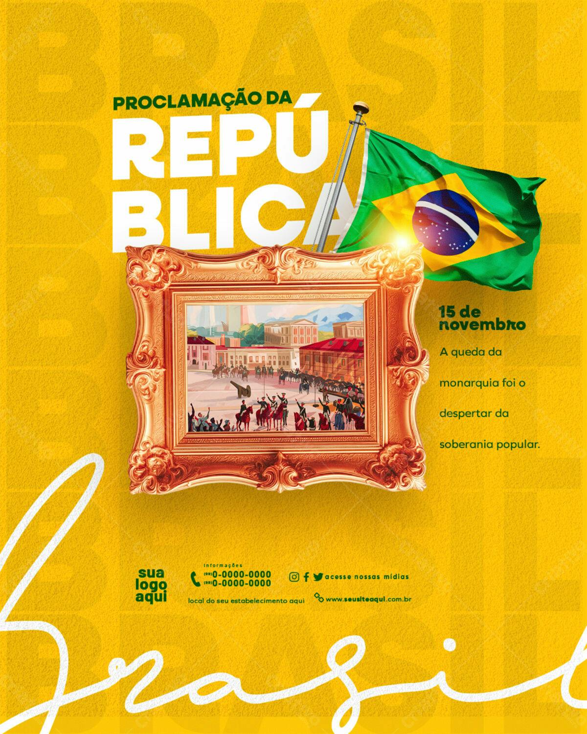 Flyer Proclamação da República PSD Editável