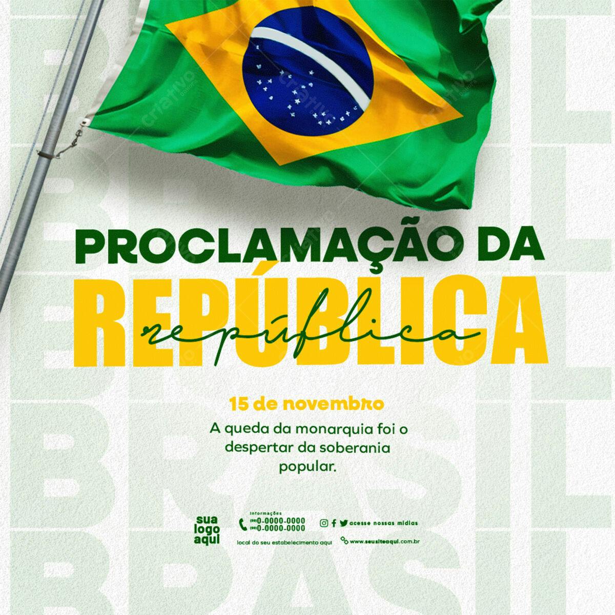 Flyer Proclamação da República PSD Editável