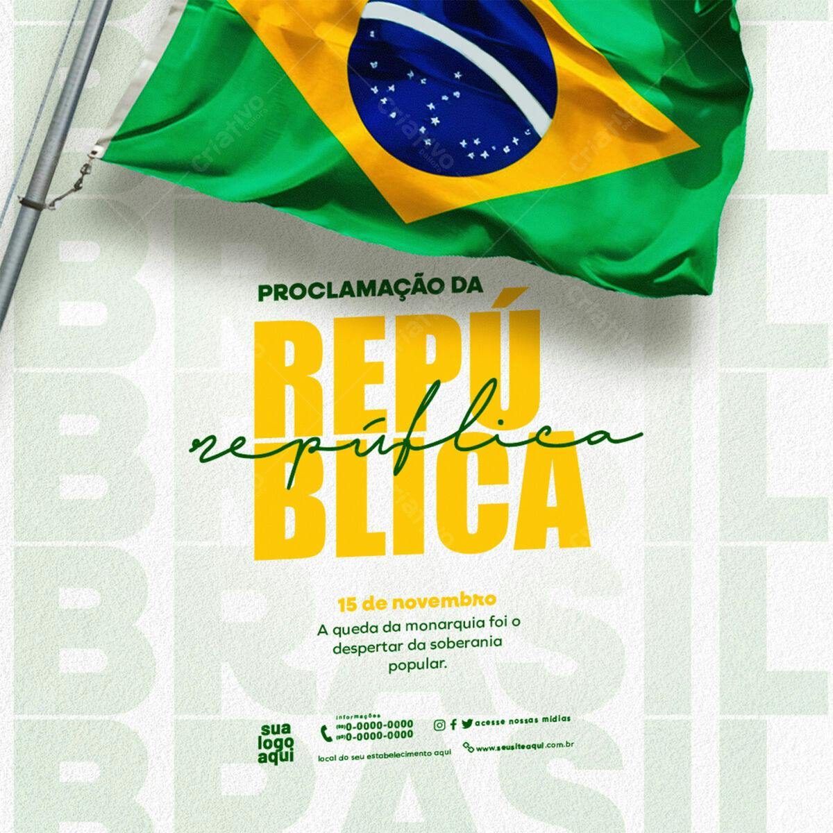 Flyer Proclamação da República PSD Editável