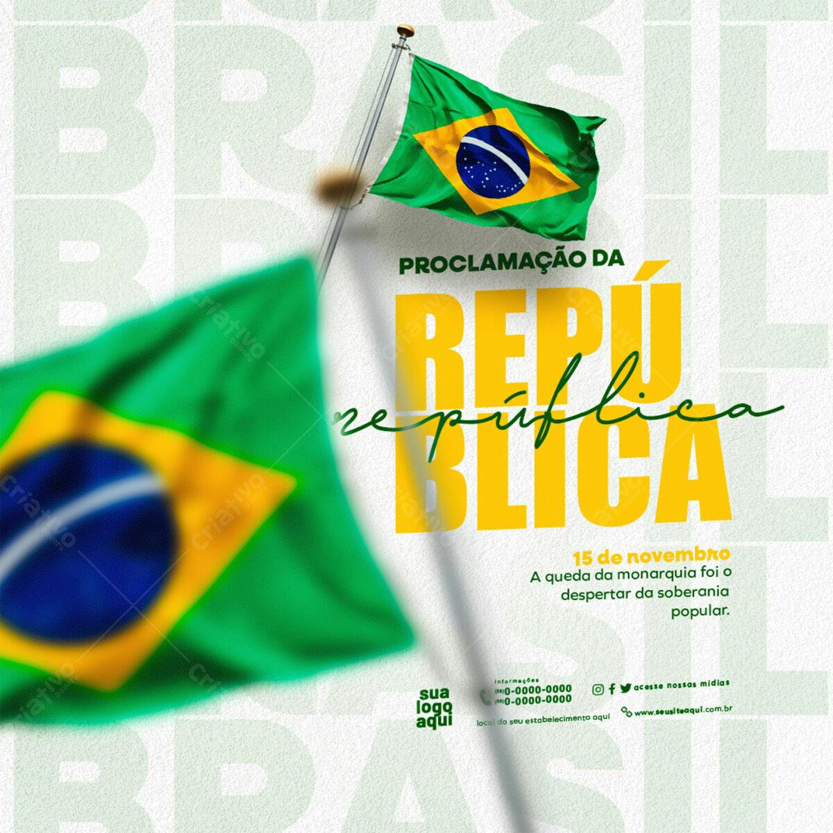 Flyer para Proclamação da República PSD Editável