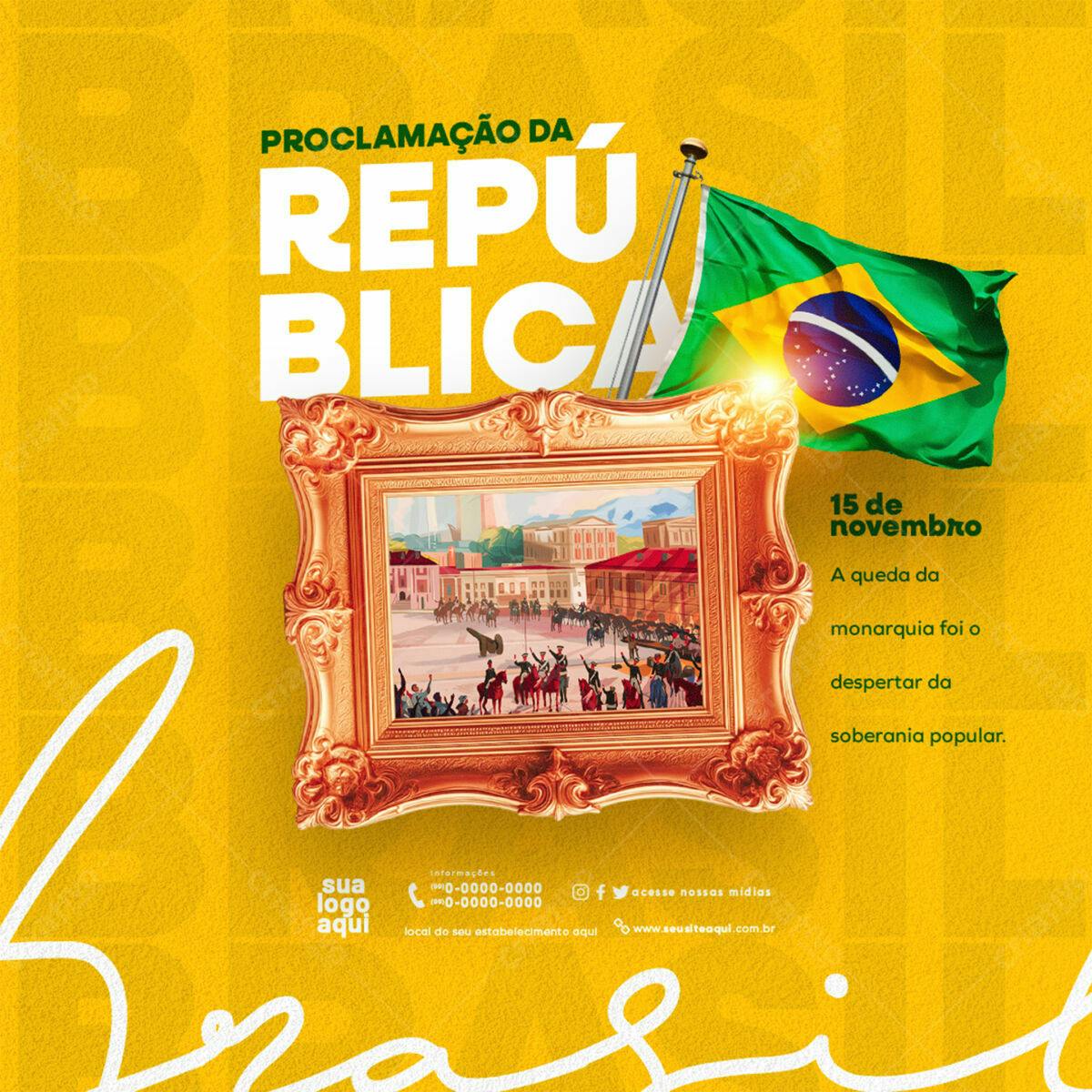 Flyer Proclamação da República PSD Editável